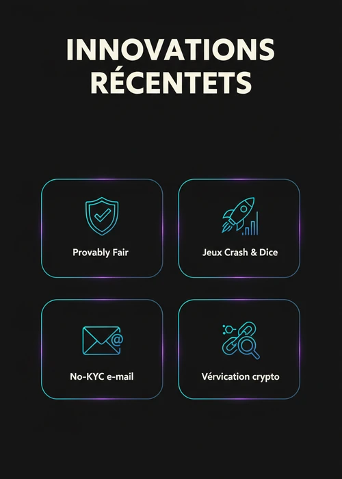 Interface graphique d'un casino USDT avec des éléments futuristes et des jetons virtuels, symbolisant la nouveauté et la technologie blockchain.
